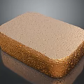 Solid Golden Textured Block Household Item For Daily Use With Granular Surface 3d model