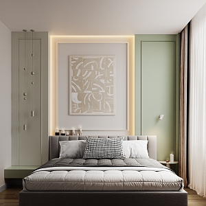 Modern Simple-Silent Style Bedroom 3d model