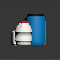 Household Supplies Containers Including Plastic Barrels Bottles And Jars In Different Sizes And Colors