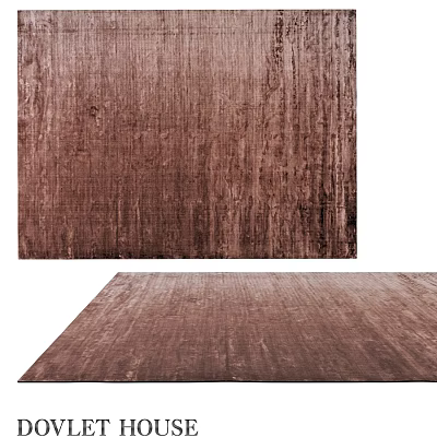 Brown Square Carpet With Natural Woven Texture For Modern Living Room 3d model