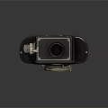 Vintage Cropmr Electronic Camera With Retro Design Classic Lens And Metal Body