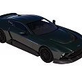 Dark Green Sports Car With Sleek Aerodynamic Body And Black Wheels
