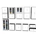 Stylish Bookcase Furniture Designs With Glass Panel Doors Drawers And Open Shelves