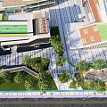 Modern Residential Landscape Featuring Green Roofs Trees Walkways And Recreational Areas