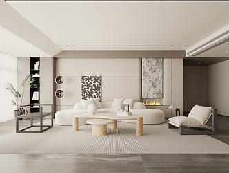 modern living room 3d model