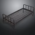 Minimalist Metal Single Bed Frame With Slatted Base And Sturdy Legs