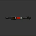Mechanical Weapon with Black Body Red Component Magazine and Spring Mechanism