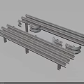 Heavy Duty Metal Guardrail Structural Components With Reflective Surfaces And Solid Construction