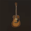 Vintage Handcrafted Acoustic Guitar With Solid Wood Body And Natural Finish For Musicians