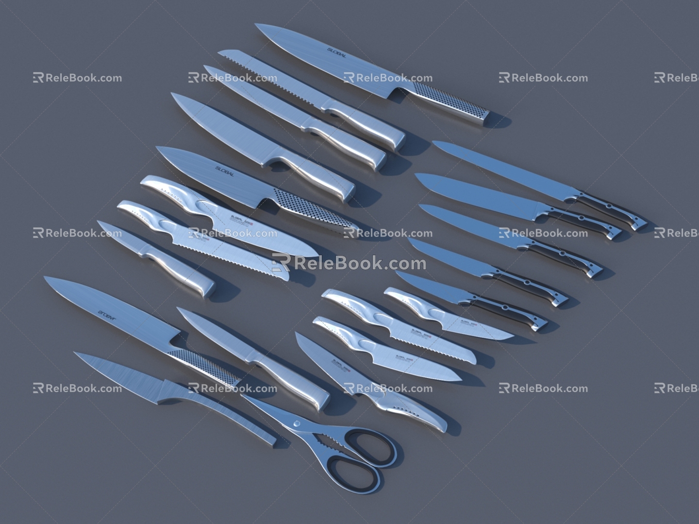 Dagger Knife Fighting Flying Knife Fruit Knife Game Props 3D Model 3d model