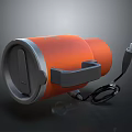 Lightweight Orange Cylindrical Device With Gray Accents Handle And Attached Power Cable 3d model