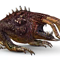Fierce Mythical Monster Featuring Spiked Back Sharp Claws Open Mouth And Razor Teeth