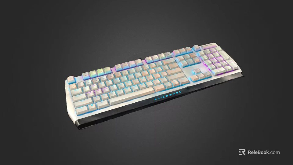 Mechanical Gaming Keyboard With RGB Backlit Keys And Durable Aluminum Frame Design For Computer 3d model 
