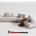 Modern Multiplayer Sofa 3d model