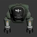 Green Sci Fi Robotic Character With Biomechanical Design Transparent Cockpit And Metallic Body