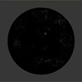 Scenic View of Black Sphere with Red Glowing Surface on Gray Reflective Background