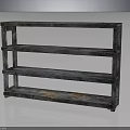 Vintage Wooden Three Tier Bookshelf With Rustic Distressed Finish Storage Shelves