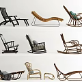 Stylish Lounge Chairs With Modern and Classic Designs Wooden and Metal Frames Rocking Models