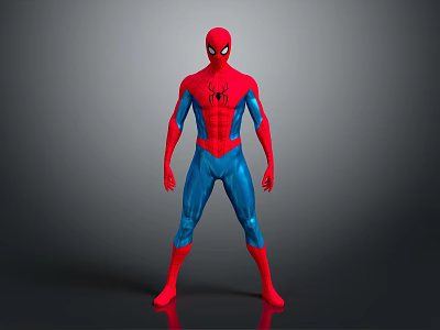 SpiderMan Superhero Character In Red And Blue Costume With Spider Emblem Design 3d model