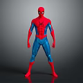 SpiderMan Superhero Character In Red And Blue Costume With Spider Emblem Design