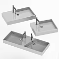 Various Modern Bathroom Washbasin Designs With Single Double Bowl And Chrome Faucets