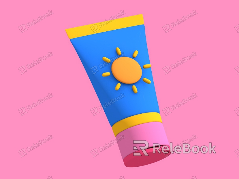 Cartoon Sunscreen Animation Sunscreen Q version Sunscreen model