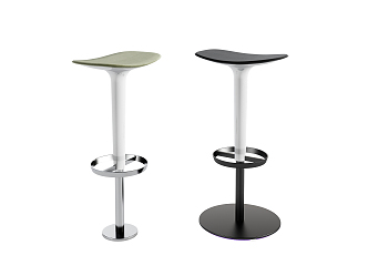 Modern bar stool fashion bar stool combination 3d model