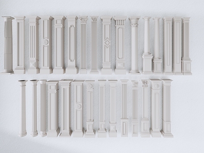 European Roman column square column plaster column model