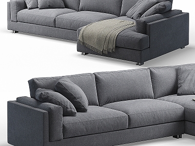 Modern fabric corner sofa 3d model