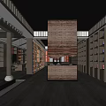 Elegant Specialty Store Interior Featuring Wooden Shelves And Branded Product Displays