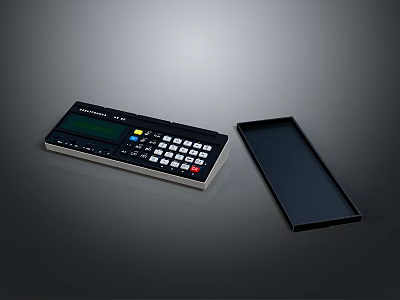 Modern Electronic Calculator With Digital Display Numeric Buttons And Black Case 3d model