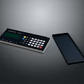 Modern Electronic Calculator With Digital Display Numeric Buttons And Black Case 3d model