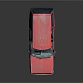 Old Red SUV With Dusty Exterior Broken Windshield And Rusty Body 3d model