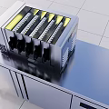 Commercial Kitchen Stainless Steel Beverage Dispenser With Transparent Lid And Control Panel