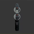 Mechanical Double Barrel Revolver With Metal Construction And Futuristic Tactical Design