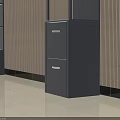 Modern Office Desk Cabinet Combination Furniture Series 3D Model With Storage Shelves And Drawers