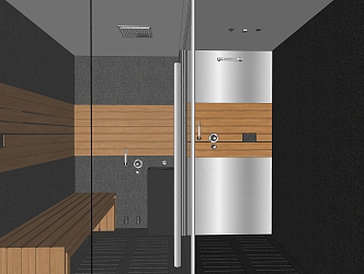 Modern Sauna Room Sauna Room Dry Steam Room 3d model