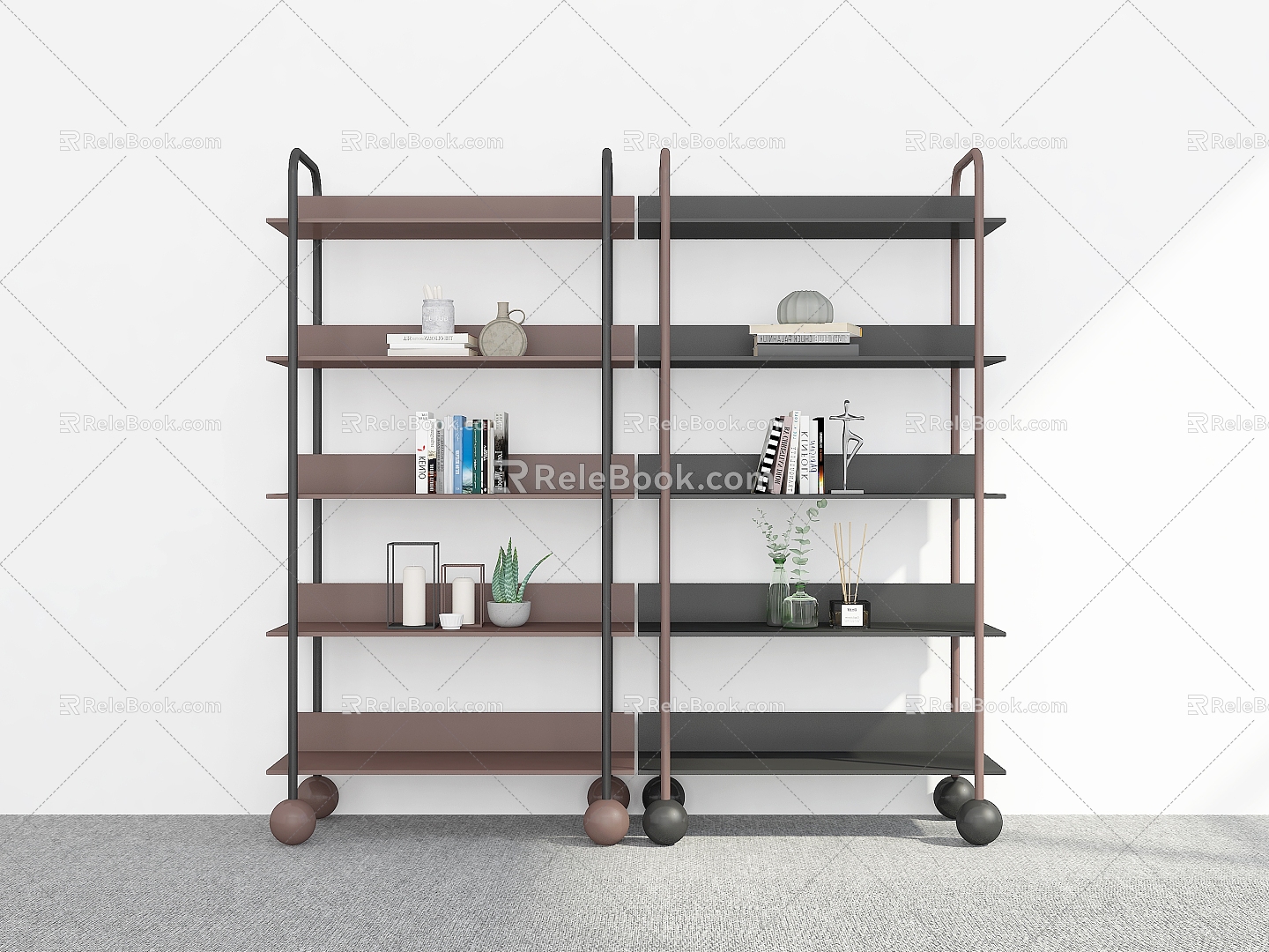 Bookshelf Storage Rack Decorative Rack Bookshelf Combination Bookshelf Shelf 3d model