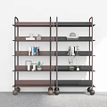 Bookshelf Storage Rack Decorative Rack Bookshelf Combination Bookshelf Shelf 3d model