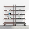 Bookshelf Storage Rack Decorative Rack Bookshelf Combination Bookshelf Shelf 3d model