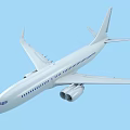 White Modern Passenger Airplane With Twin Engines And Fuselage Windows In Flight