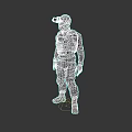 Game Movie Character In Camouflage Military Uniform With Tactical Vest And Goggles