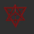 Red Geometric Star Shaped Jewelry Pendant With Modern Stylish Design Elements