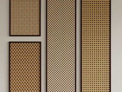 Decorative Wall Panels With Various Perforated Patterns And Designs 3d model