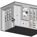Modern White Office File Cabinets With Glass Doors And Organized Folders Storage Solution
