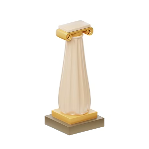 European-style cartoon column Roman column 3d model