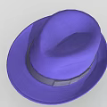 Stylish Purple Fedora Hat Featuring Black Ribbon Band For Fashionable Outfits