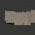 Detailed Medieval Stone Castle With Defensive Walls Towers And Battlements