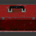 Red Metal Toolbox With Open Lid And Multiple Drawers For Hardware Storage 3d model
