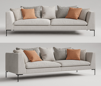 Modern double sofa 3d model